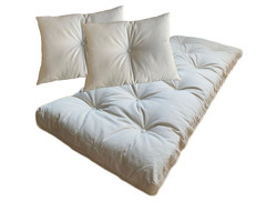 FUTON <br>VZMETNICA + BLAZINI IZ BOMBAŽA<br /><span>(90X200 CM + 2X 65X50 CM)</span>