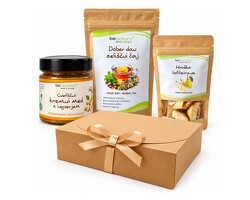 TRENUTEK RAZVAJANJA ~ <br>DARILNI PAKET<br /><span>(MED, ČAJ, PRIGRIZEK)</span>